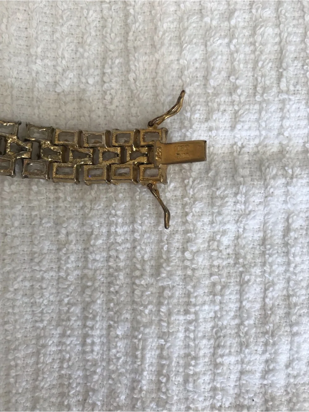 Gold silver 925 D81 THAI Crystal Tennis Bracelet